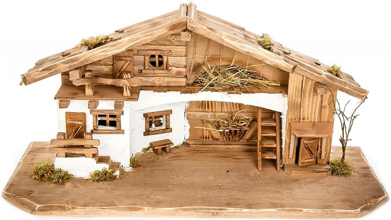 Weihnachtskrippe (W11) Krippenstall groß